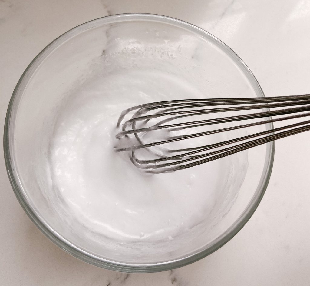 whipped coconut oil in glass bowl